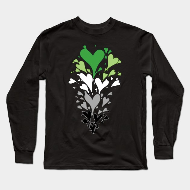 Loveheart - Aromantic Long Sleeve T-Shirt by Wissler
